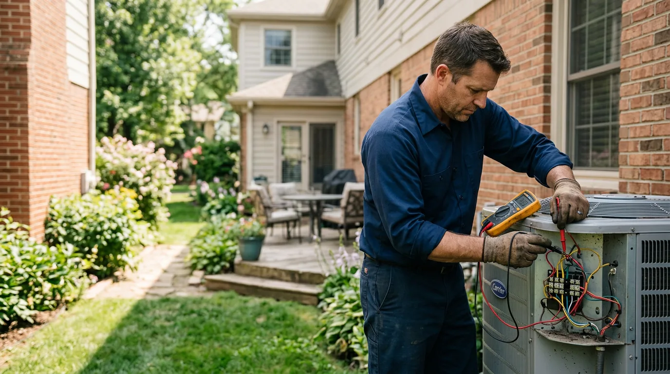 HVAC technician working near Lake Dallas, TX